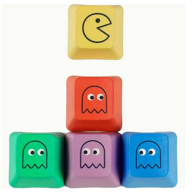 Pac-Man Five Dye PAC PBT Key Caps Sublimation Keycaps