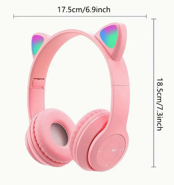 P47M Cat Ear RGB Wireless with Mic BT 5.0 Headphones