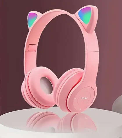 P47M Cat Ear RGB Wireless with Mic BT 5.0 Headphones