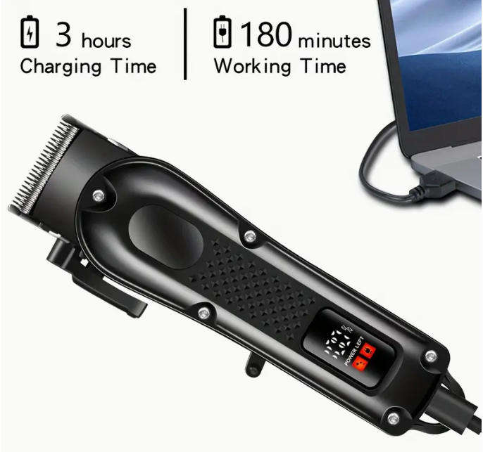 4pcs Hair Clipper Set, Rechargeable Cordless Barber Kit and Hair Cutting Set