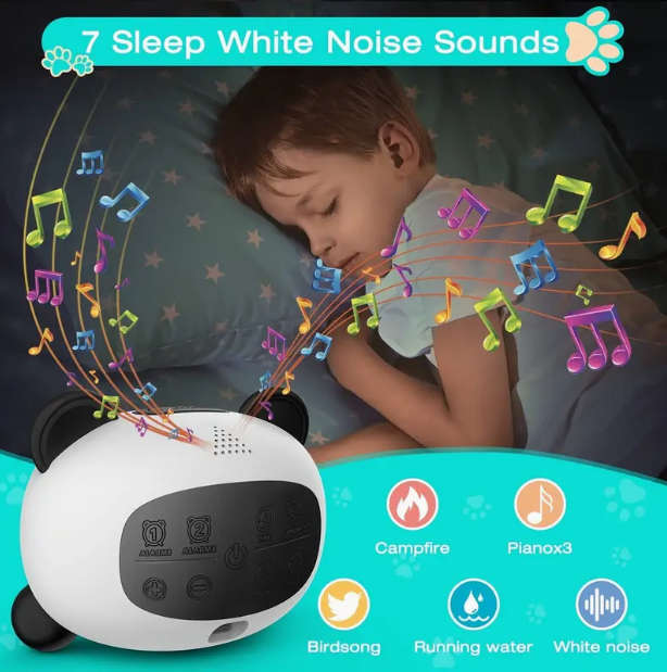 USB Rechargeable Sleep Training Alarm Clock with Sun & Moon Design