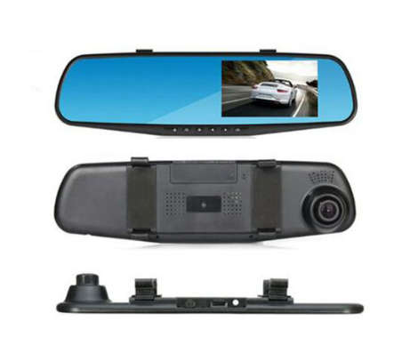 HD 1080P Dual-View Car Dash Cam with Front & Rear Panoramic View Double Recording+64G