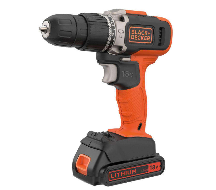 Black+Decker 18V Hammer Drill + 1x 1.5Ah Battery/Charger