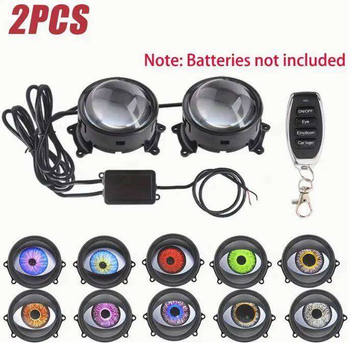 33 Pattern Devil Eyes Emoticon Decorative Lights, 9-36V, Suitable for Motorcycles, SUVs, cars