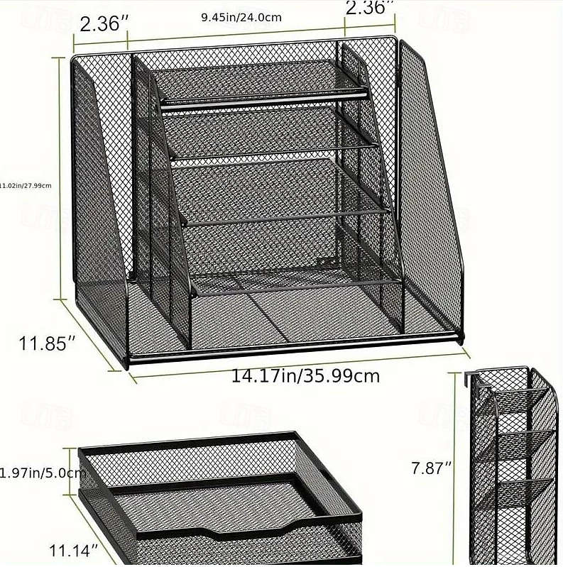 Office File Rack Multi-layer Desktop Shelf Office Supplies File Storage Shelf