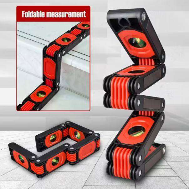 Versatile Multi-Angle Folding Level - High Precision, Magnetic, for Home Decor & Woodworking Project