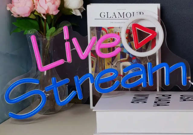 Live Stream Neon Sign LED Live Stream Neon Lights