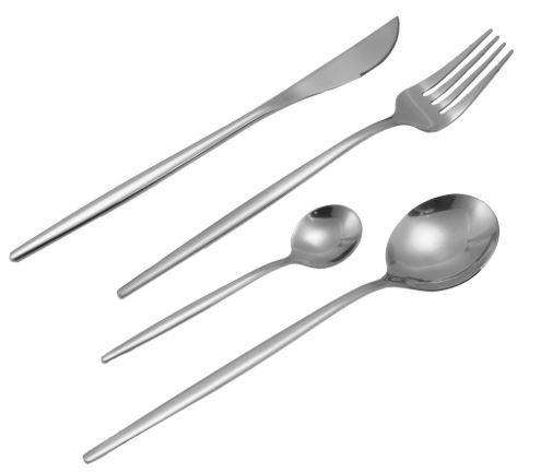LMA Authentic 24 Piece Flatware Dinner Set - Silver
