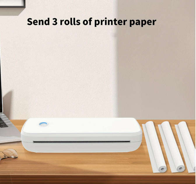 Orico Compact Portable Wireless A4 Thermal Printer - USB Rechargeable (18650 Lithium Battery)