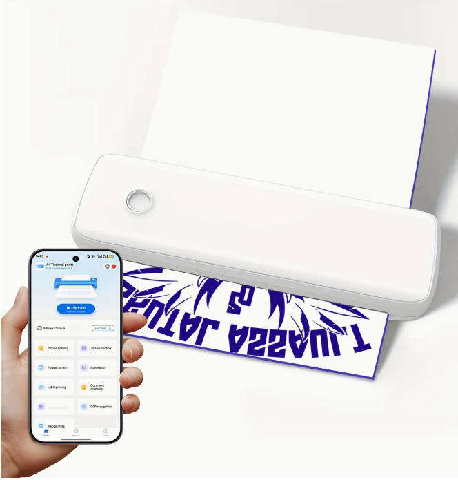 Orico Compact Portable Wireless A4 Thermal Printer - USB Rechargeable (18650 Lithium Battery)