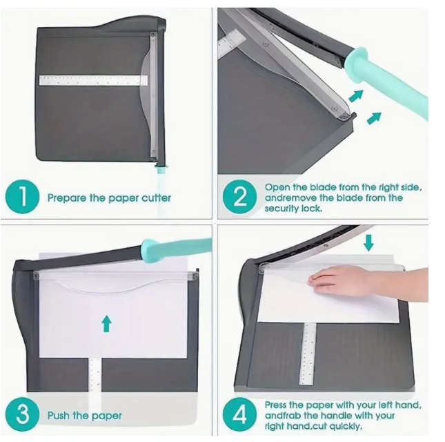 34.29cm Cut Length Paper Cutter, Safety Guard Guillotine Trimmer with 16-Sheet Capacity