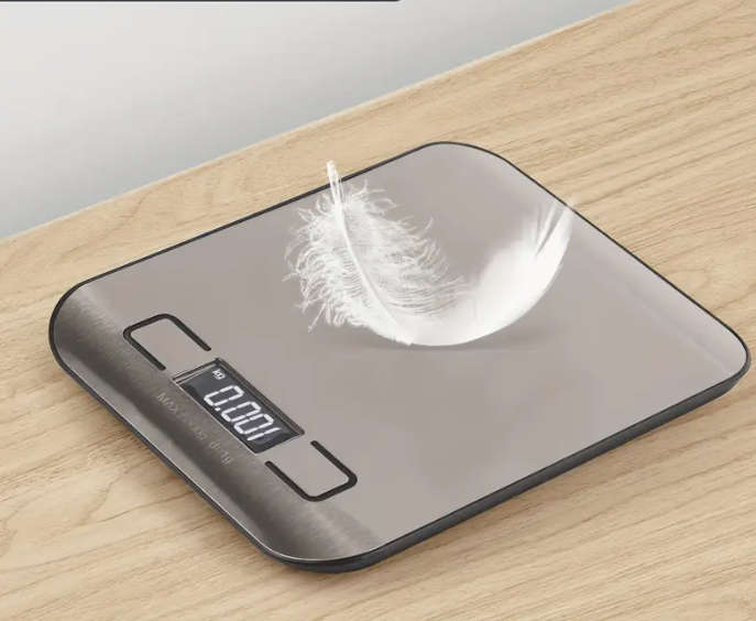Digital Kitchen Scale-11.02 Lbs/1G Precision Weighing Tool with LCD Screen, Stainless Steel