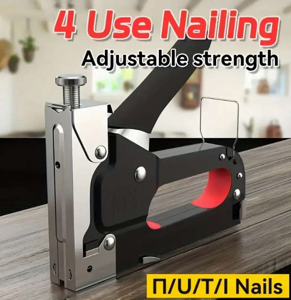 4-in-1 Heavy-Duty Stapler Set with Hand Nail Gun - Staples/Nails not Included