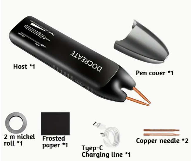 Portable Handheld Spot Welder - Rechargeable, 11 Adjustable Levels, Auto & Manual Modes for Battery,