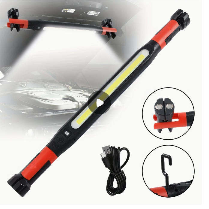 Ultra-Bright LED Work Light with Magnetic Base, 2000mAh Rechargeable Battery work light