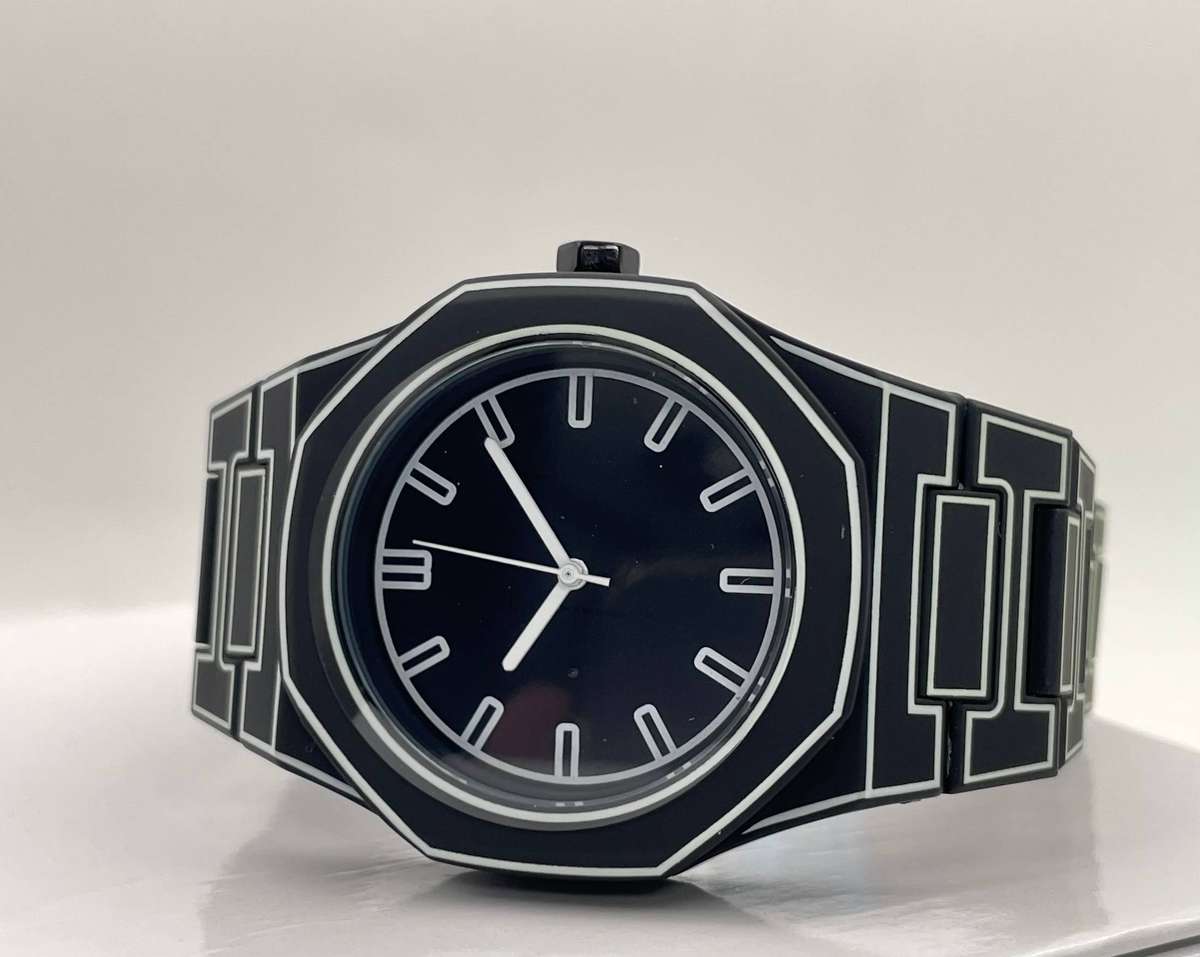 Black sketch minimalistic watch