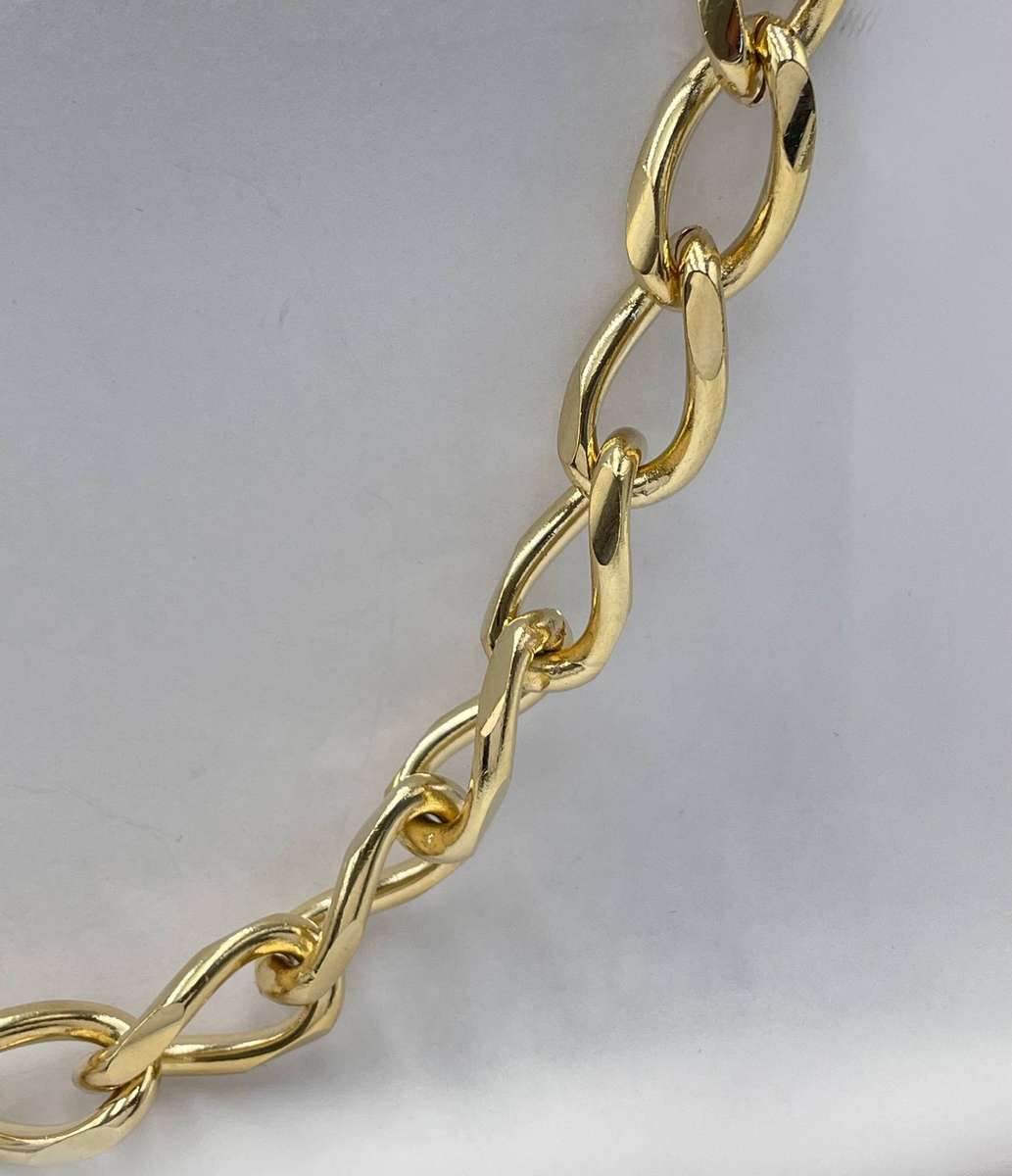 Large Yellow gold plated chain
