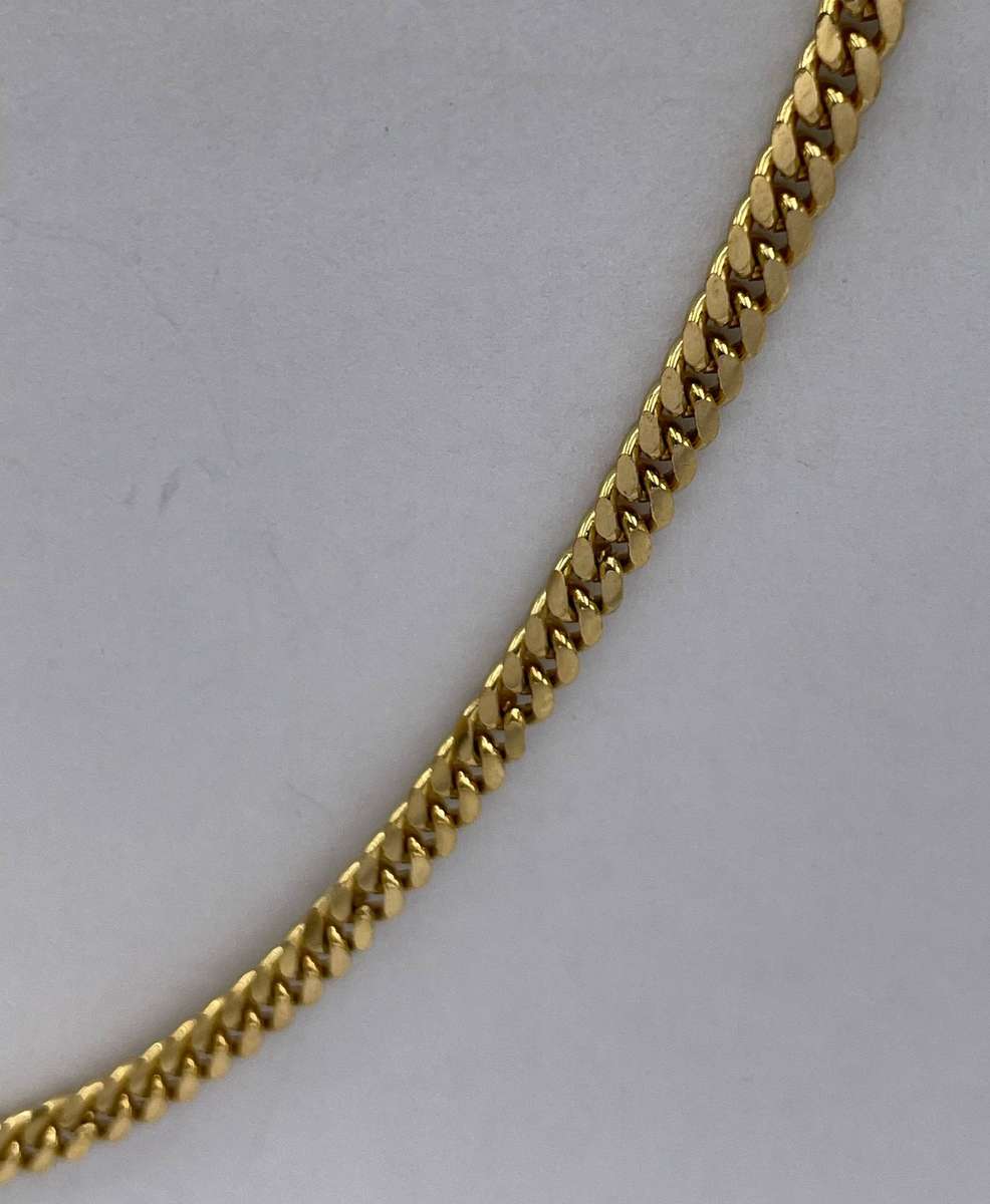 Yellow gold plated Cuban link chain