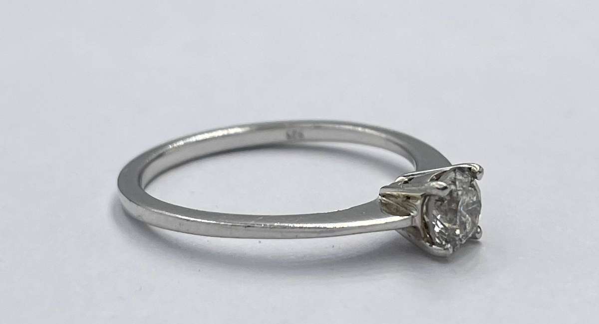 0.50ct Diamond silver ring