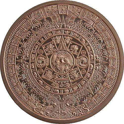 1 oz Aztec Calendar Copper Round with acrylic protective cover