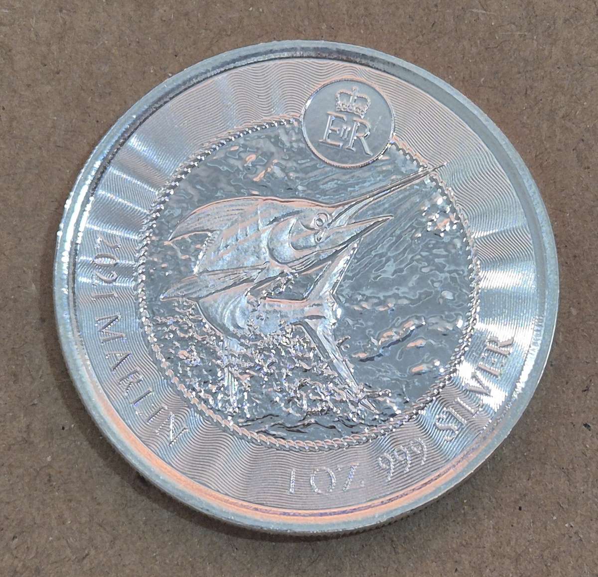 2021 Cayman Islands Marlin 1 oz Silver Coin