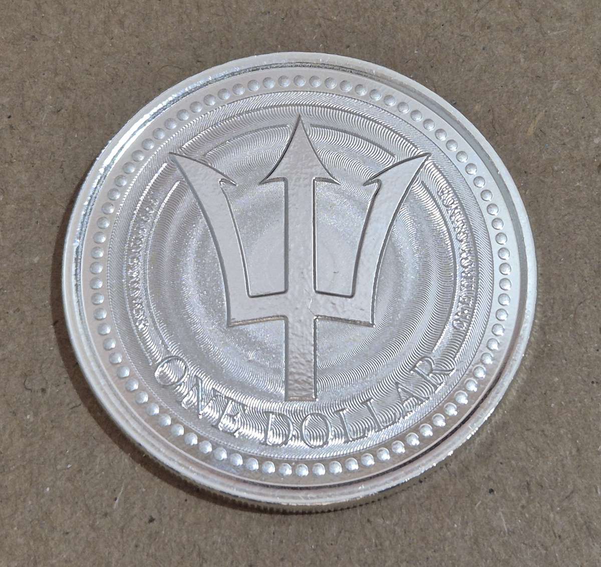 2021 Barbados 1 oz .999 Fine Silver Trident