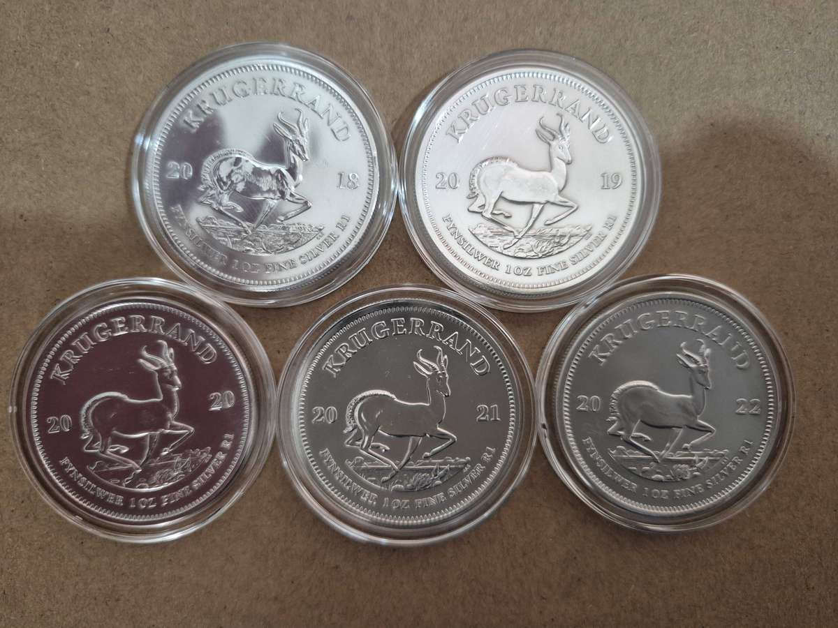 1 oz Silver Krugerrand Set (2018, 2019, 2020, 2021, 2022)