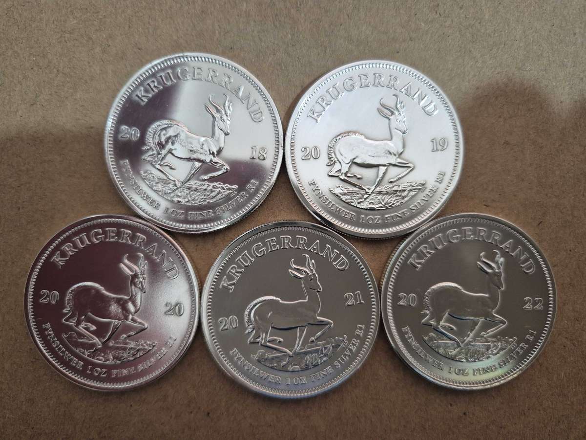 1 oz Silver Krugerrand Set (2018, 2019, 2020, 2021, 2022)