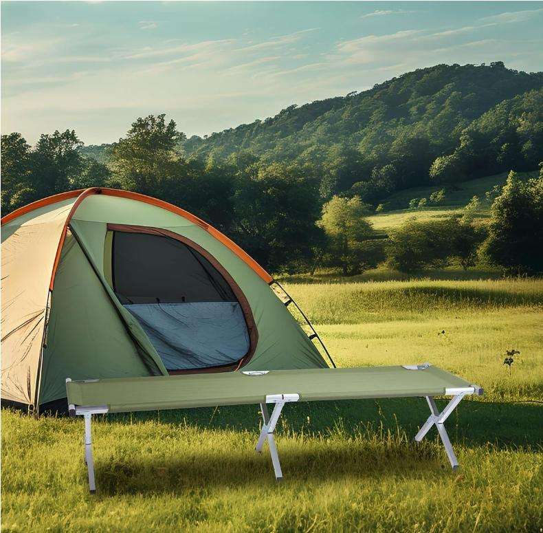 Foldable Cot Stretcher Bed Portable Camping Recliner Folding Bed For Hiking