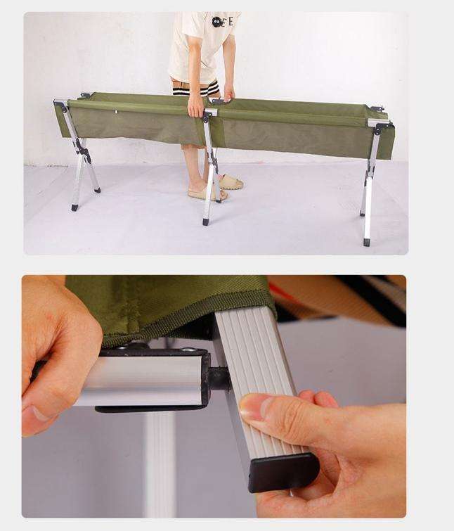 Foldable Cot Stretcher Bed Portable Camping Recliner Folding Bed For Hiking