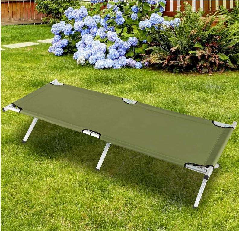 Foldable Cot Stretcher Bed Portable Camping Recliner Folding Bed For Hiking