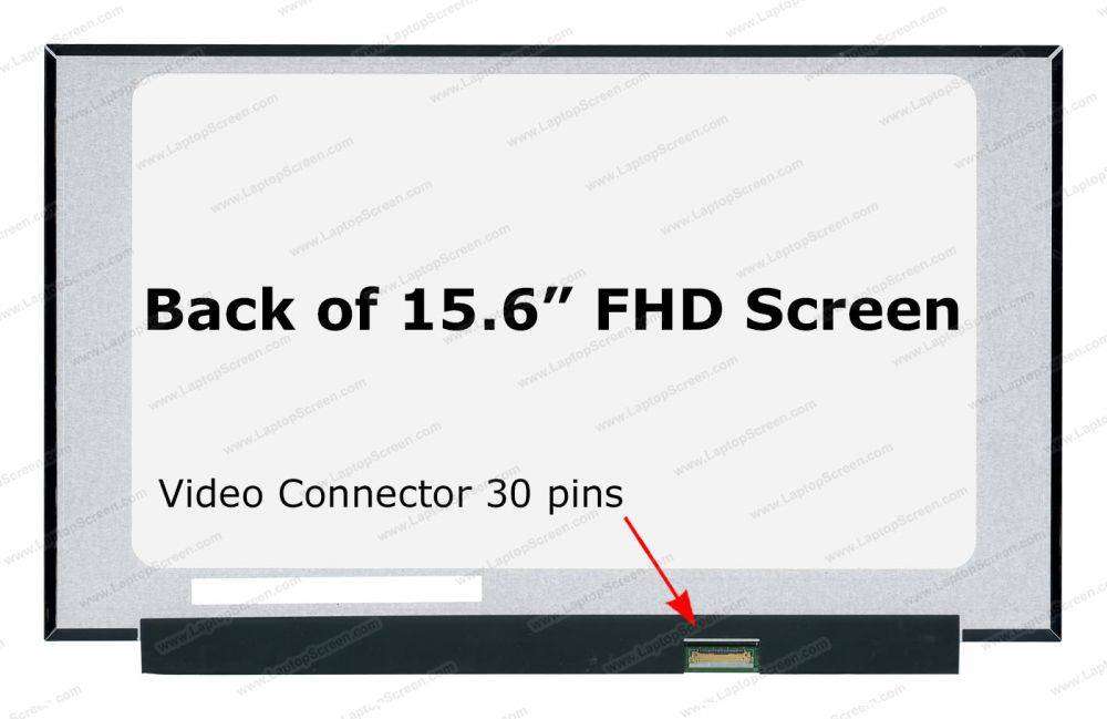 15.6 Replacement LED/LCD Laptop Screen NV156FHM-N3D - 1920X1080 Matte 30-Pin (eDP) Right Connector
