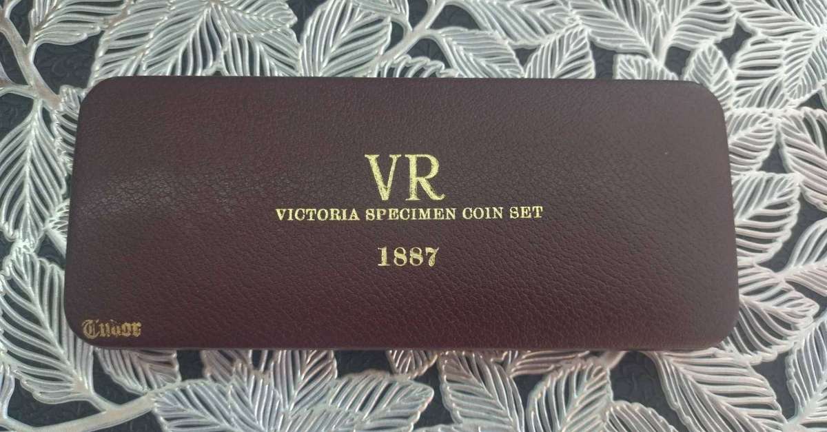 Set of Seven Rare 1887 Queen Victoria Victorian Silver Coins In original case