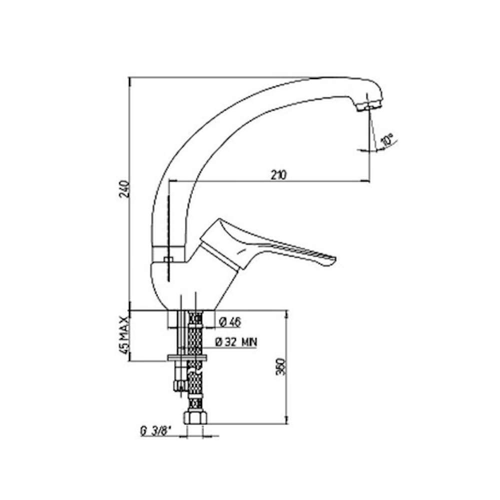 Swivel Spout Single Lever Kitchen Mixer