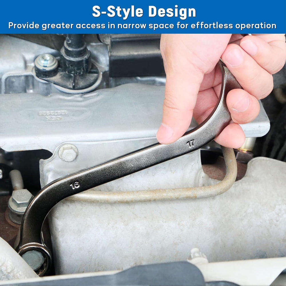 5 Piece S Type Double Ring Spanner Set