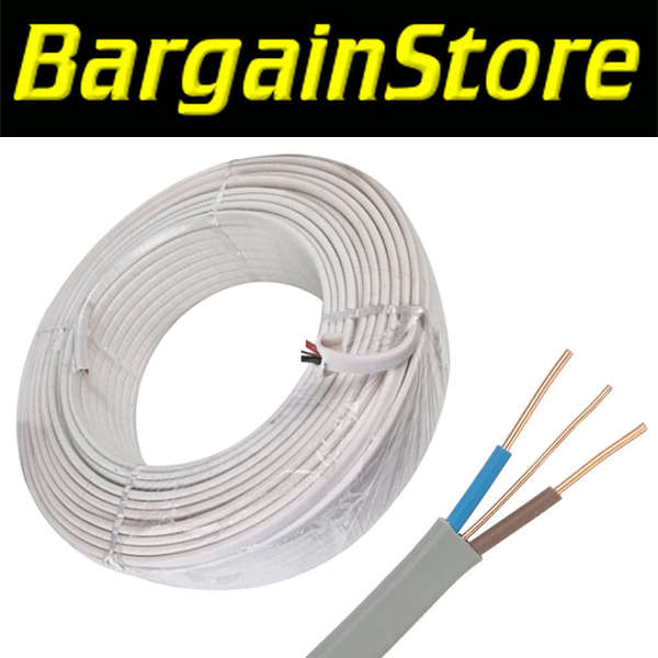 Flat Twin & Earth Cable 1.5mm to 2.5mm - 100m Roll