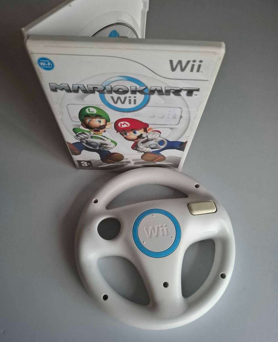 Mario Kart +Steering Wheel Nintendo Wii Pal