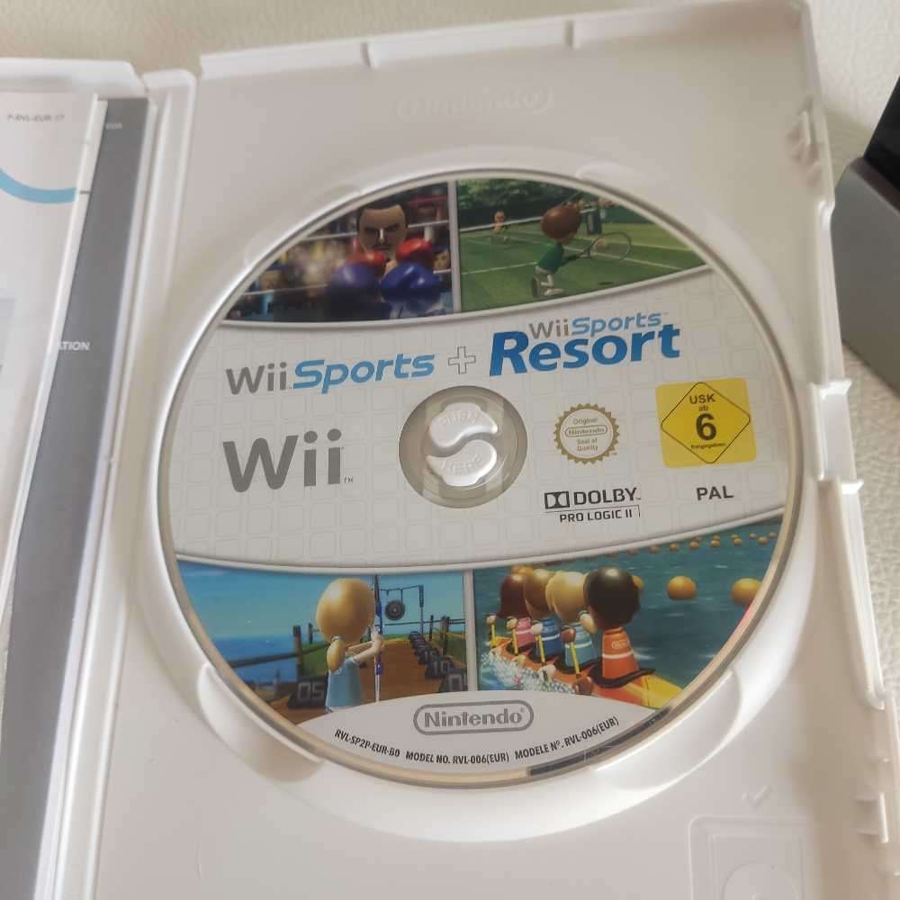 Nintendo Wii Console With Wii Sports +Wii Sports Resort Combined Disc