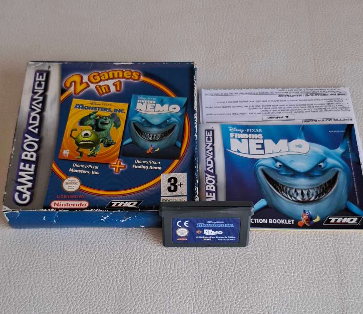 Disney Pixar Monsters Inc + Finding Nemo 2in 1 Gameboy