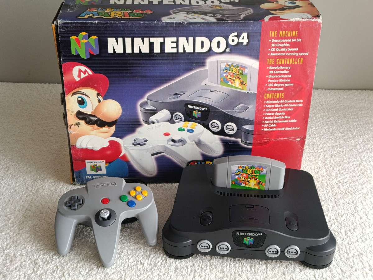 Nintendo 64 Console With Super Mario 64 And Controller