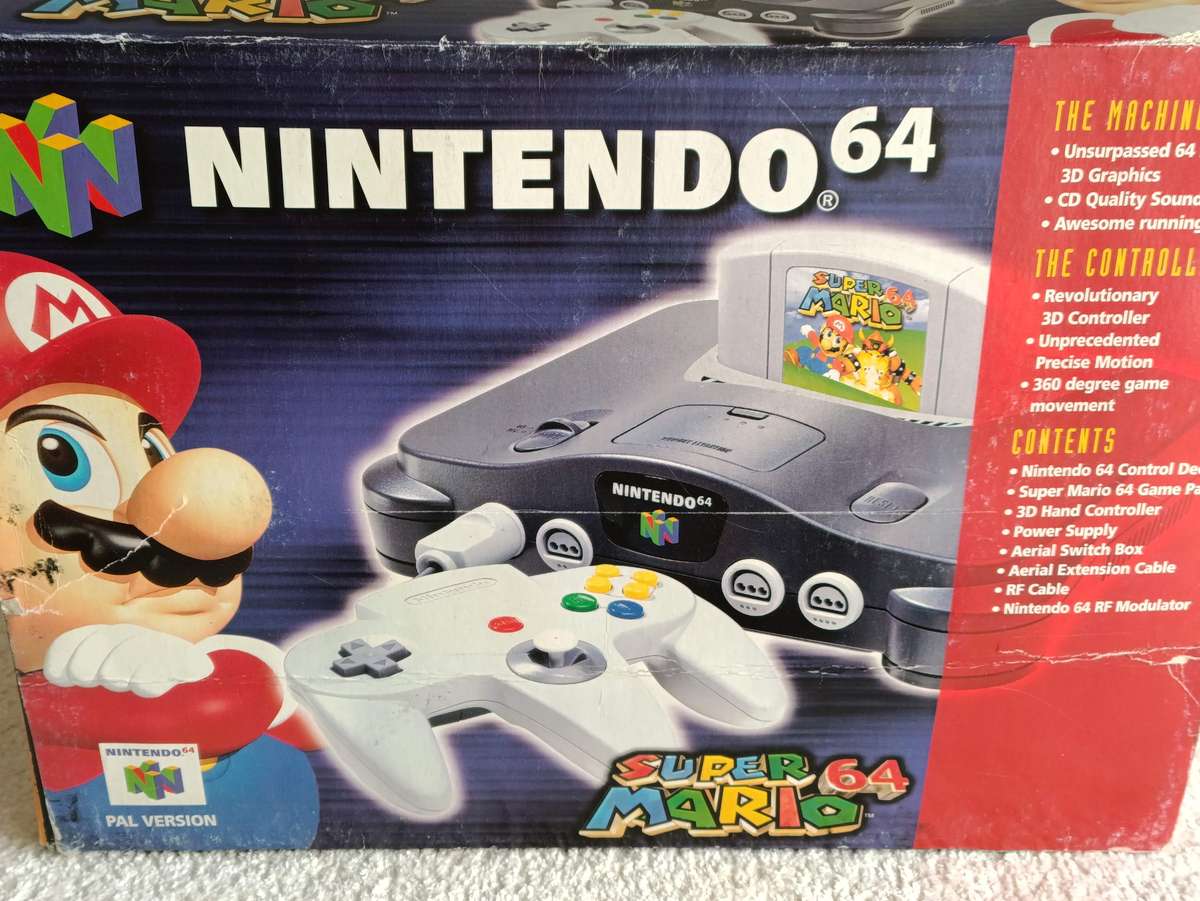 Nintendo 64 Console With Super Mario 64 And Controller