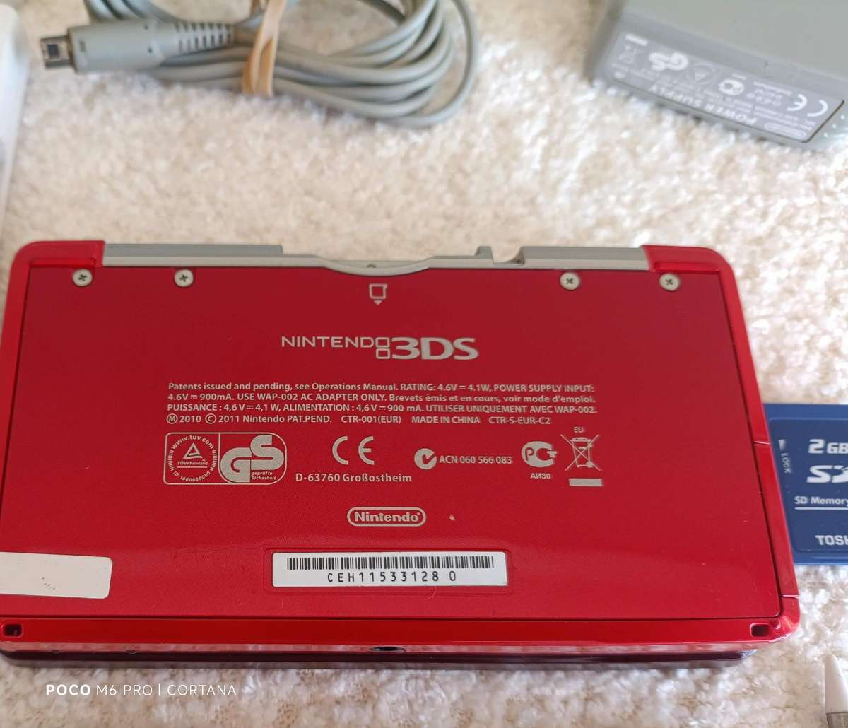 Nintendo 3DS Console With Original Charger Euro Region