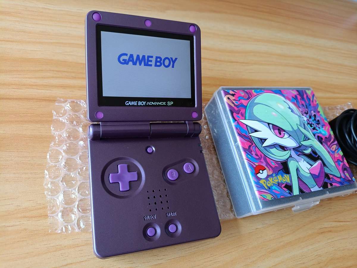 Nintendo Gameboy Advance SP GBA With Custom Pokémon Shell and Laminated IPS Screen