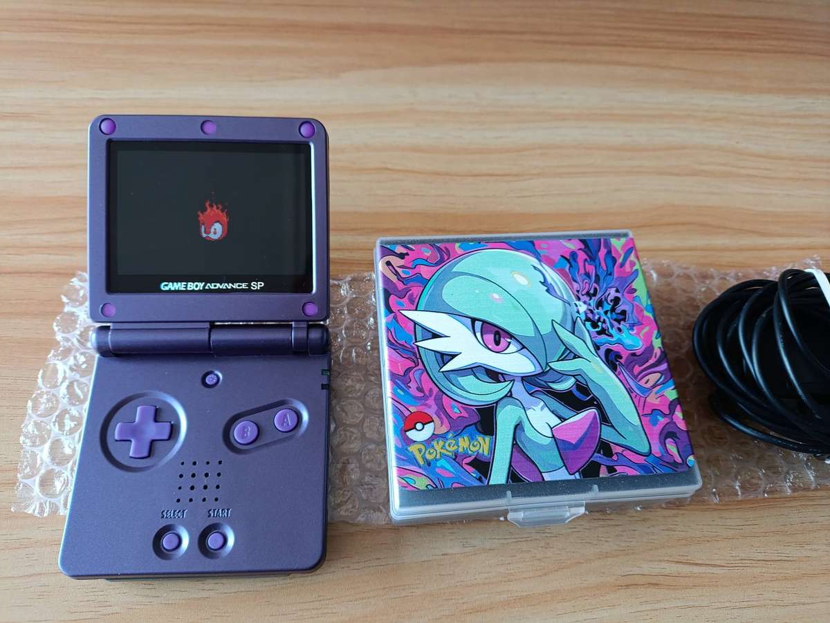 Nintendo Gameboy Advance SP GBA With Custom Pokémon Shell and Laminated IPS Screen