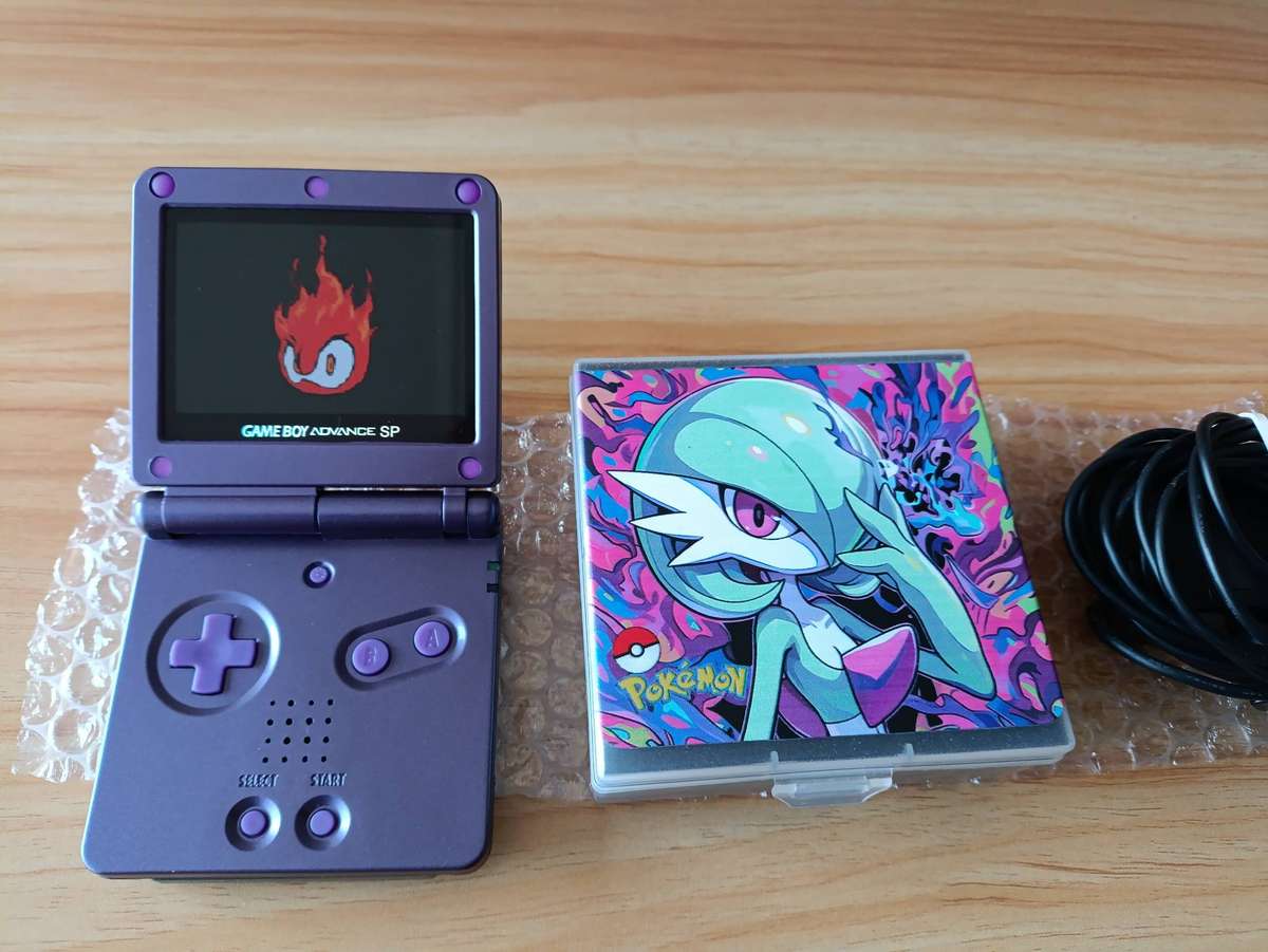 Nintendo Gameboy Advance SP GBA With Custom Pokémon Shell and Laminated IPS Screen