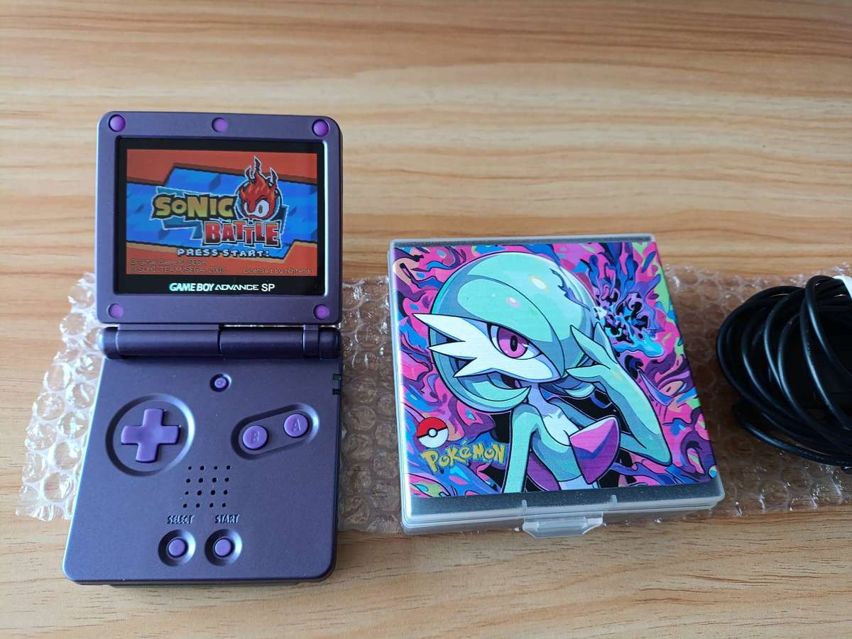 Nintendo Gameboy Advance SP GBA With Custom Pokémon Shell and Laminated IPS Screen