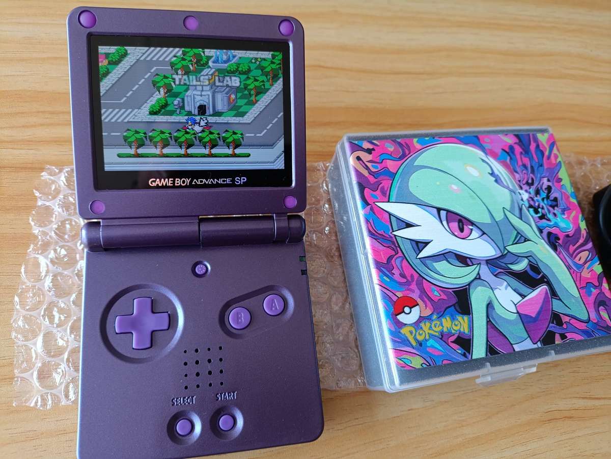 Nintendo Gameboy Advance SP GBA With Custom Pokémon Shell and Laminated IPS Screen