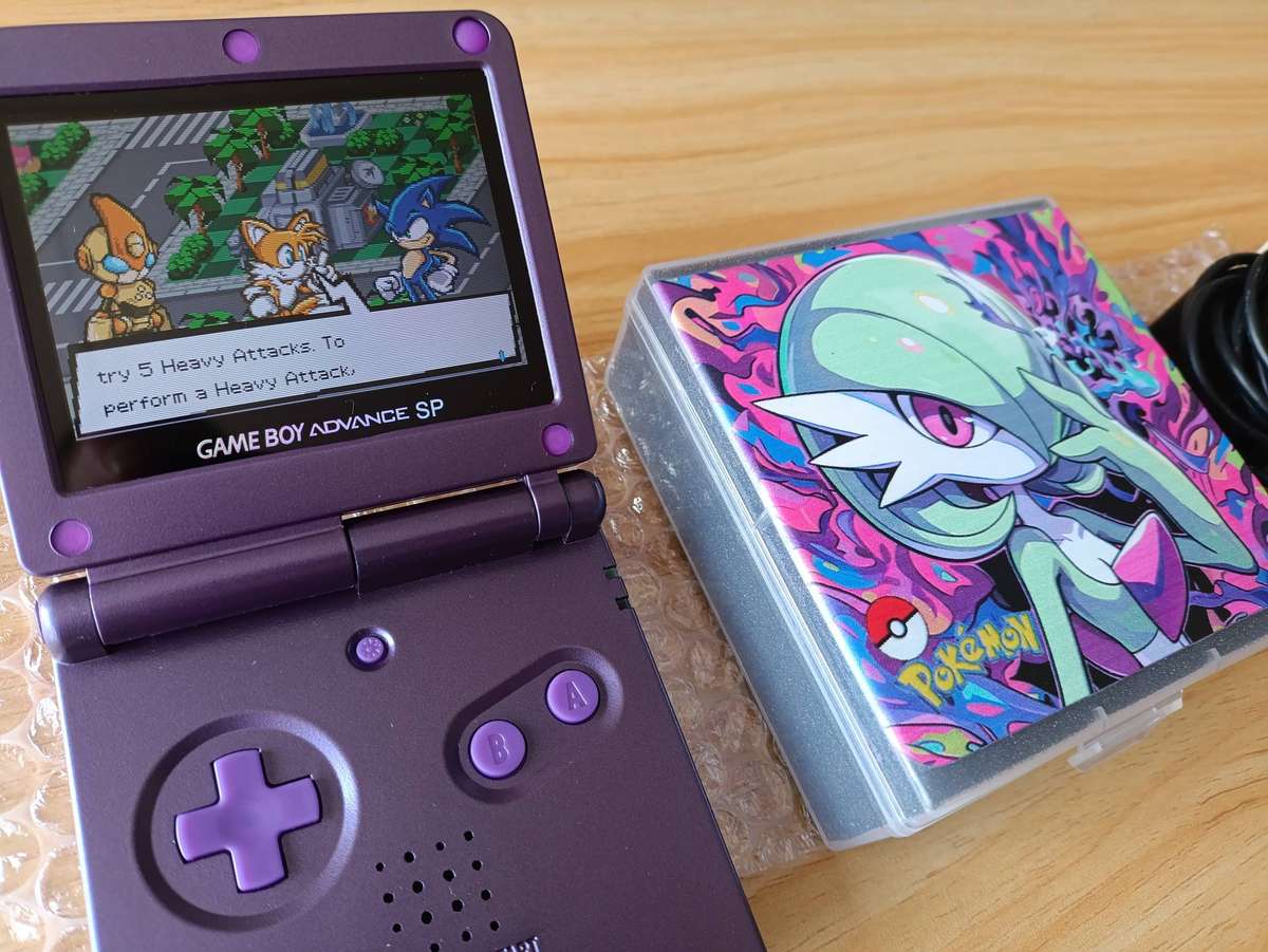 Nintendo Gameboy Advance SP GBA With Custom Pokémon Shell and Laminated IPS Screen