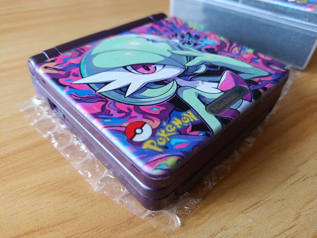Nintendo Gameboy Advance SP GBA With Custom Pokémon Shell and Laminated IPS Screen