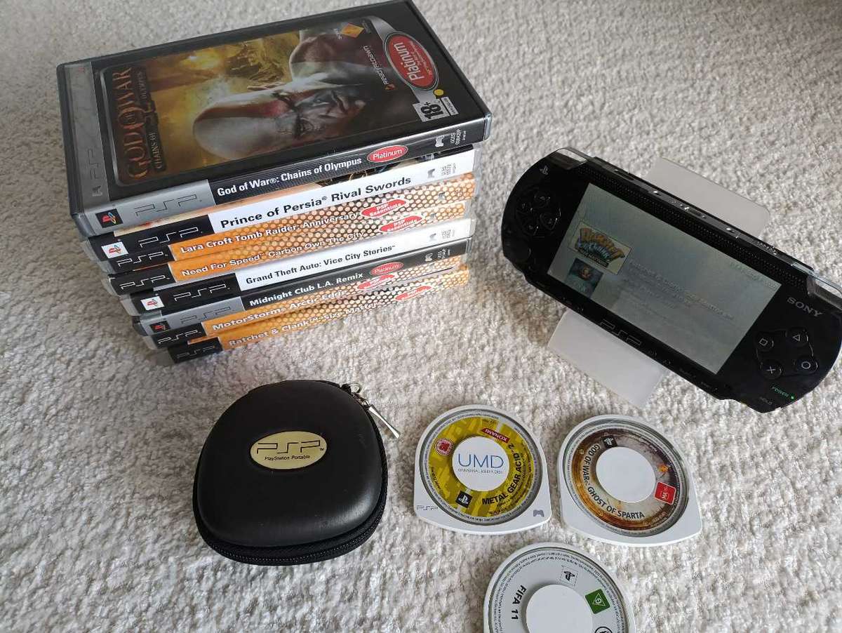 Sony Psp 1004 With Original Charger, Memory Card +Games